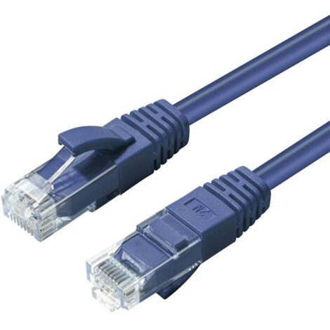 MicroConnect MC-UTP6A01B Câble réseau Cat6a U/UTP (UTP) bleu de 1 m