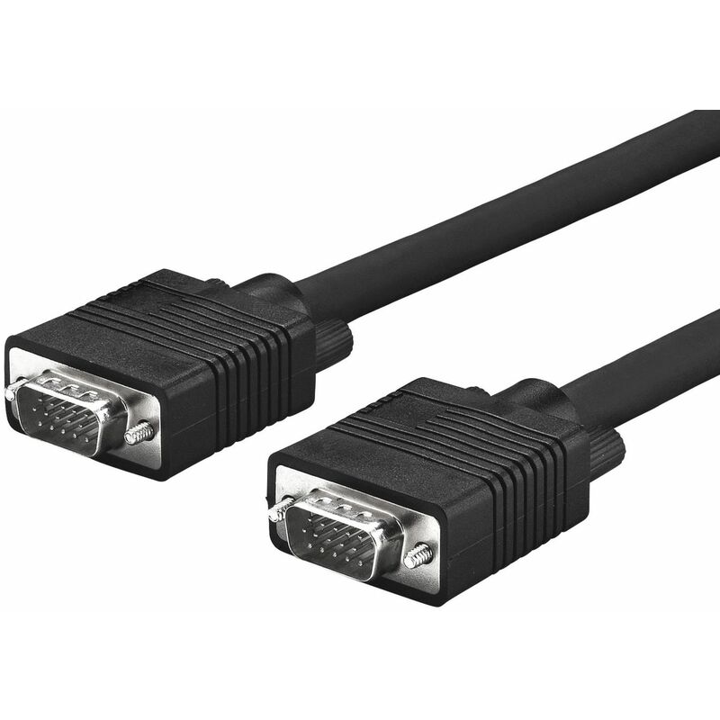 Svga HD15 - Kabeladapter (vga (D-Sub), vga (D-Sub), Stecker-Stecker), Schwarz - Microconnect