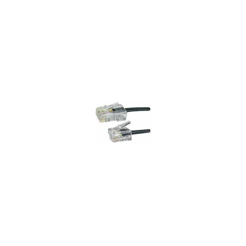 MPK455S Telefonkabel 5 m Schwarz - Festnetztelefonkabel (5 m, RJ11, RJ45, Schwarz, Stecker/Buchse) - Microconnect