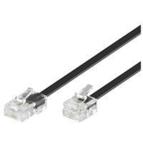 Microconnect MPK455S Telefonkabel 5 m Schwarz - Festnetztelefonkabel (5 m, RJ11, RJ45, Schwarz, Stecker/Buchse)