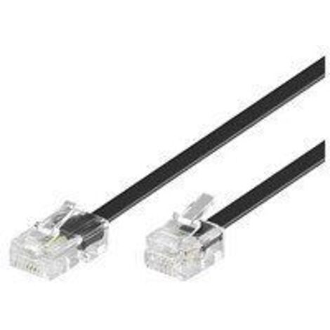 Microconnect MPK460S 10 m cavo telefonico nero - - cavo telefonico di rete fissa (10 m, RJ11, RJ45, nero, connettore maschio / connettore maschio)