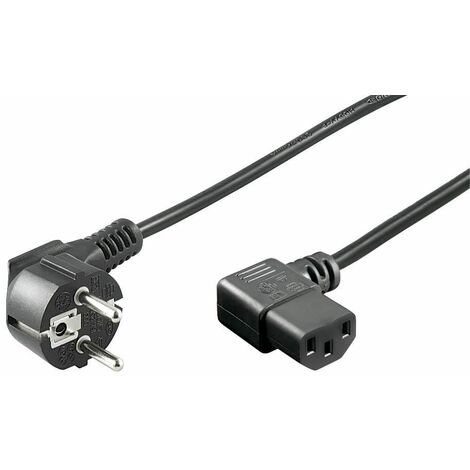 Microconnect PE010530 - Câble (3 m, connecteur mâle/connecteur femelle, CEE7/7, coupleur C13, noir)