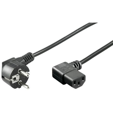 Microconnect PE010530 - Kabel (3 m, Stecker/Buchse, CEE7/7, C13-Kupplung, Schwarz)