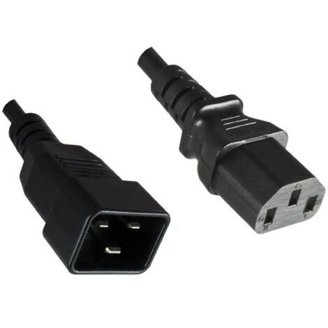 Microconnect PE030605 cable de transmission Black 0.5 m C13 coupler C20 coupler