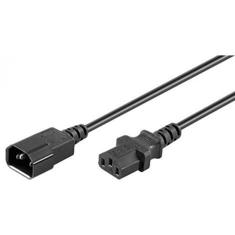 Microconnect PE040615 - Cavo (1,5 m, connettore maschio / connettore femmina, accoppiatore C13, accoppiatore C14, H05VV-F, nero)