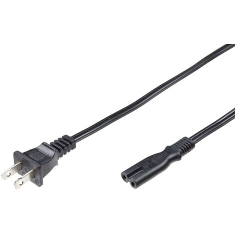 Microconnect PE110718 - Cavo (1,8 m, connettore maschio/femmina, spina tipo A, accoppiatore C7, nero)