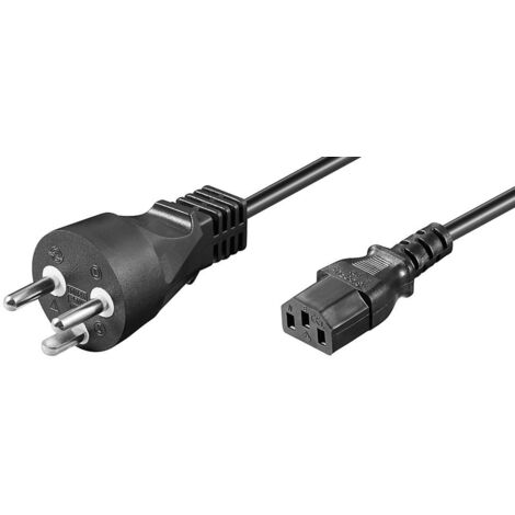 Microconnect PE1204100R cable de transmission Black 10 m IEC 320 C13 coupler