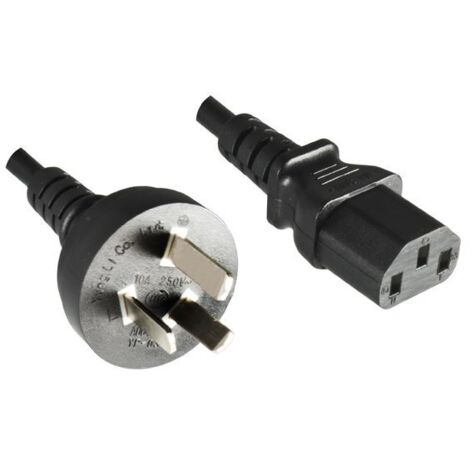 Microconnect PE150418 - Cavo (1,8 m, connettore maschio / connettore femmina, spina tipo I, accoppiatore C13, nero)