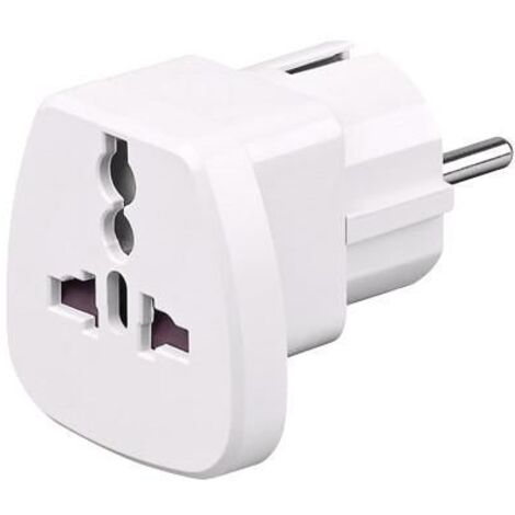 Microconnect PETRAVEL elektrischer Steckeradapter Universal White - Steckeradapter (Universal, Weiß, Stecker/Buchse)