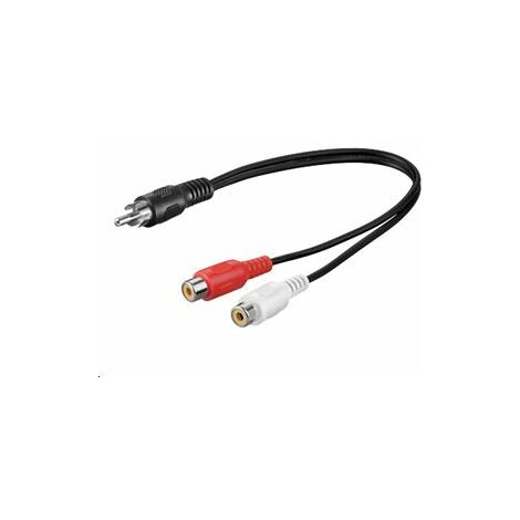 Microconnect RCA - 2xRCA, cavo audio M-F 0,2 m Nero, Rosso, Bianco - Cavi audio (M-F, RCA, 2 x RCA, 0,2 m, Nero, Rosso, Bianco)