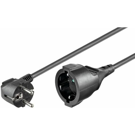 Microconnect Schuko, M/F, 3m Cavo di trasmissione Nero