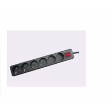 MicroConnect Spanien GRU0063B - 6-Wege-Verlängerungsstecker, schwarz