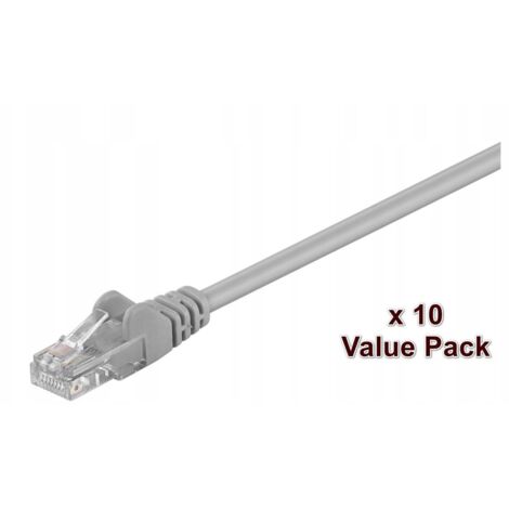 MicroConnect U/UTP CAT5e 0,5 m gris 10 piezas