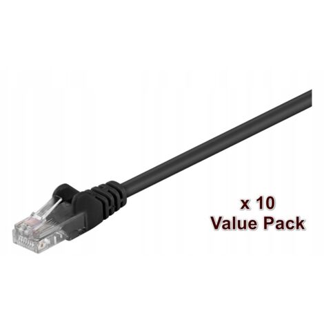 MicroConnect U/UTP CAT5e 3M nero 10 pezzi