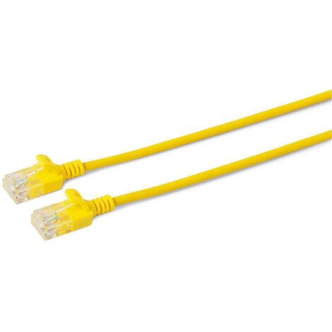 MicroConnect U/UTP CAT6 0,15m Gelb, dünn, PVC, 4x2xAWG 30/7 CU, V-UTP60015Y-SLIM