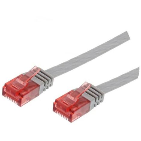 MicroConnect U/UTP CAT6 0,25 m gris plano, V-UTP60025-FLAT