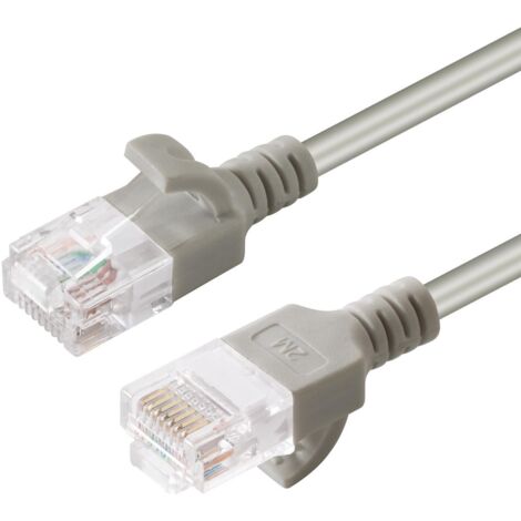 MicroConnect U/UTP CAT6 15M Graues schlankes Netzwerkkabel Ungeschirmt, PVC, 4x2xAWG 30/7 CU, AD 3,6mm, V-UTP615-SLIM