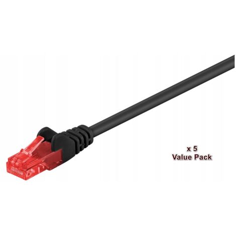 MicroConnect U/UTP CAT6 15M Nero 5 pezzi