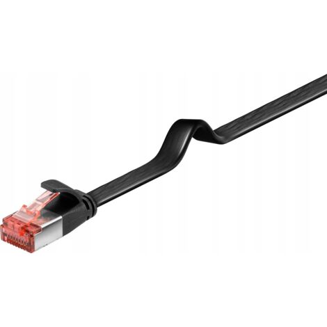 MicroConnect U/UTP CAT6 1M nero piatto, V-UTP601S-FLAT