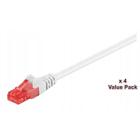 MicroConnect U/UTP CAT6 20M weiß 4 Stück