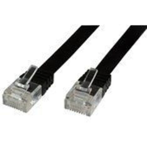 MicroConnect U/UTP CAT6 2M schwarz flach, V-UTP602S-FLAT