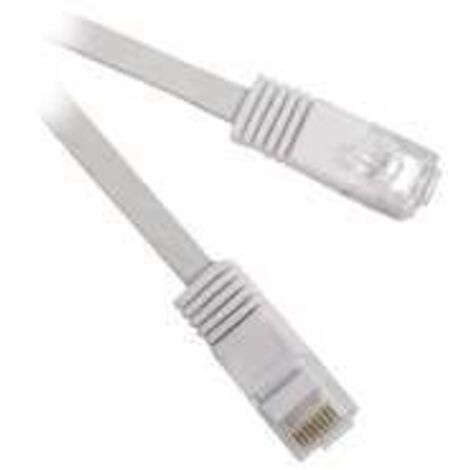 MicroConnect U/UTP CAT6 2M weiß flach, V-UTP602W-FLAT