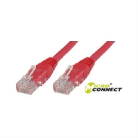 MicroConnect U/UTP CAT6 3M PVC rojo