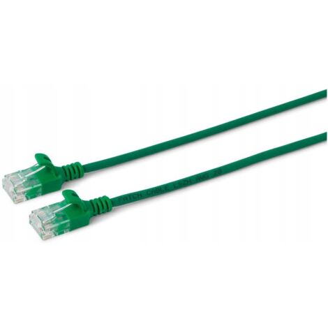 MicroConnect U/UTP CAT6A Slim 7,5 m, verde, V-UTP6A075G-SLIM