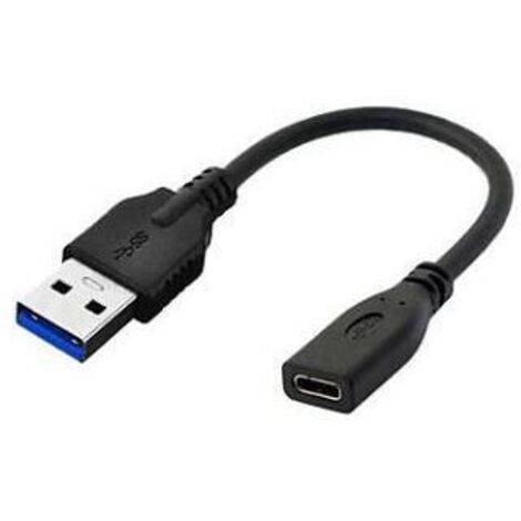 Microconnect USB3.0ACF adattatore cavo USB 3.0 A USB 3.1 C Nero - Adattatore cavo (USB 3.0 A, USB 3.1 C, connettore maschio / connettore femmina, Nero)
