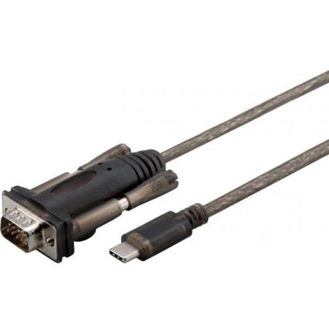 Microconnect USB3.1CRS232 - Cavo seriale (nero, 1 m, USB C, DB9, connettore maschio / connettore maschio)