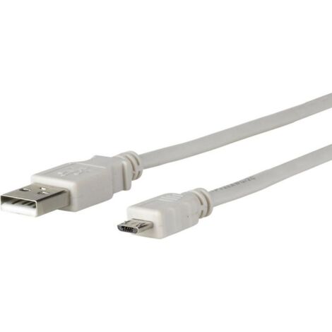 Microconnect USBABMICRO5G - USB Cavo (5 m, Micro-USB B, USB A, 2.0, 480 Mbit/s, Grigio)