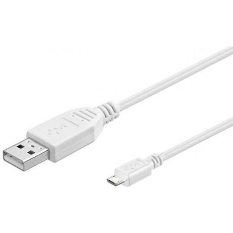 Microconnect USBABMICRO5W - USB Cavo (5 m, USB A, Micro-USB B, 2.0, connettore maschio / connettore maschio, bianco)