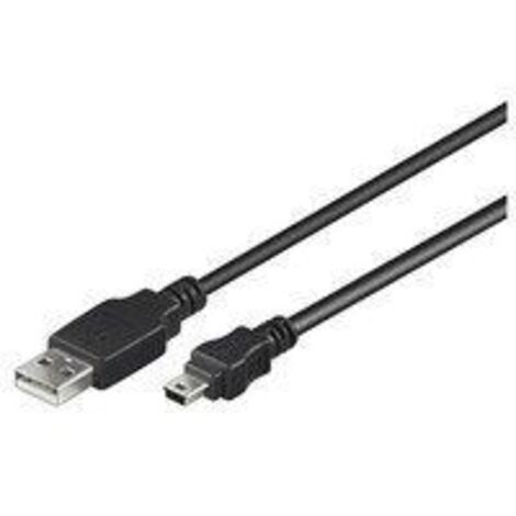 Microconnect USBAMB51 1m USB A Mini-USB B Nero - Cavo USB (1 m, USBUSB A, Mini-USB B, Connettore maschio/Maschio, Nero, USB Tipo-A)