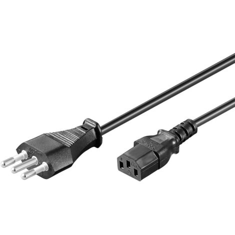 MicroConnect Y3-10/ST3 Netzkabel 3x0,75mm2 1m schwarz, PE100410