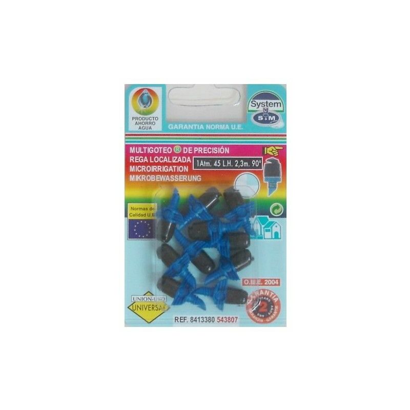 

Difusor Riego 90º Goteo S M Polipropileno Micro 543807 10 Pz