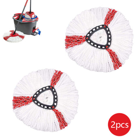 HÉLOISE Microfiber Spin Mop Cloth Replacement Cloths, 2-Pack (Does Not Include Bucket and Mop Handle)