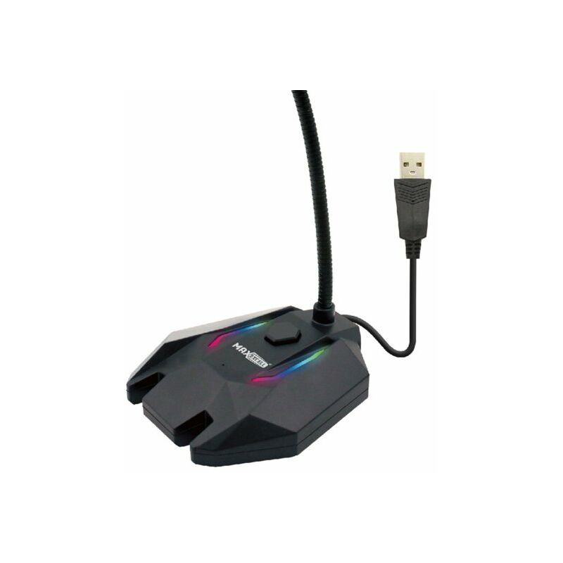 Image of Microfono da Tavolo Flessibile con LED RGB per Lavoro, Video Chat Online e Gaming