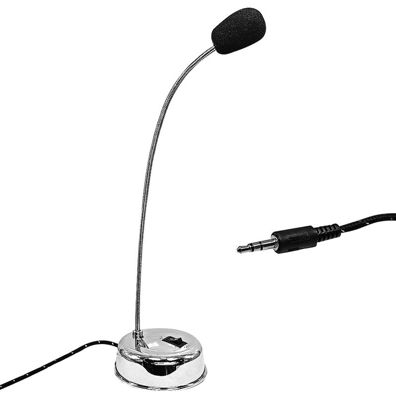 

Microfono multimedia Microfono capacitivo de escritorio Interfaz de 3,5 mm Microfono con cable para conferencias Charla de voz, Negro