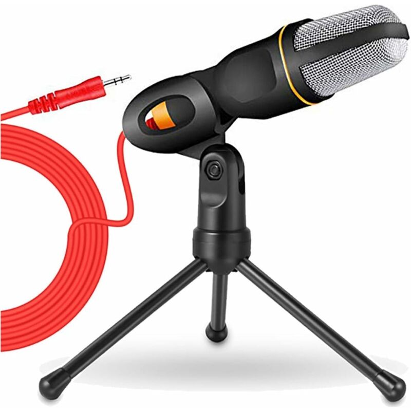 

Micrófono para PC micrófono de condensador de estudio de grabación para computadora portátil, micrófonos para juegos con soporte, para reuniones de