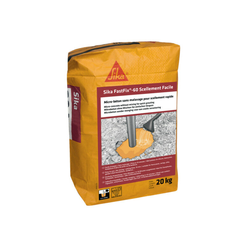 

Microhormigón para un fácil sellado FastFix-60 - 20 Kg - Gris - Sika