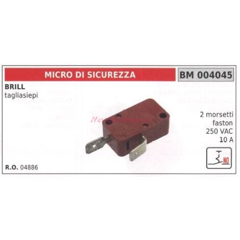 Microinterruptor de seguridad BRILL cortasetos 2 terminales faston 004045