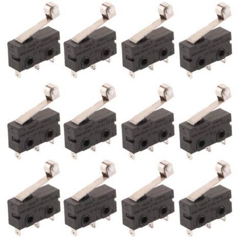 Microinterruptor miniatura tipo palanca de bisagra T125, 12 unidades, SPDT, interruptor de acción rápida