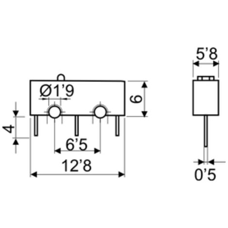 Microinterruptor Tipo terminales soldables Electro DH 11.501 8430552075393