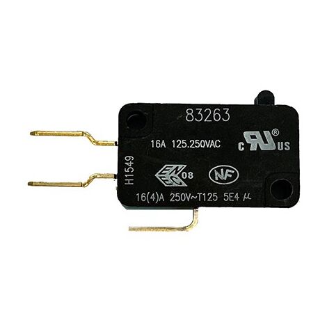 Microinterruttore a pulsante 16A 250V con contatti 6.3