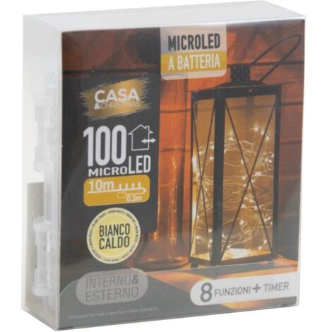MICROLED 100 BIANCA BATTERIA 8F-INTERNO ED ESTERNO