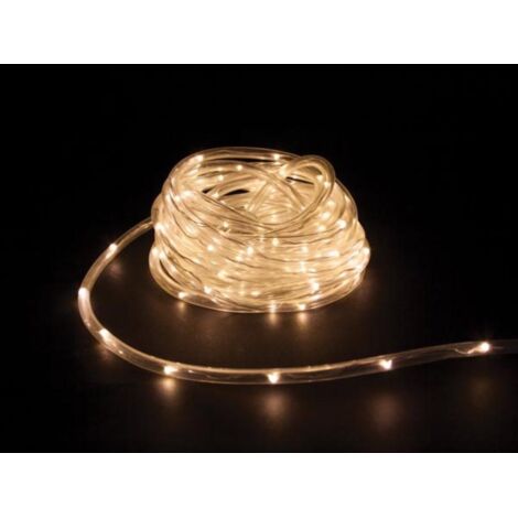 Microlight LED - 6 m - 120 LEDs - color blanco cálido - cable transparente - 12 V