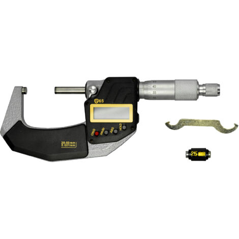 Micromètre extérieur numérique IP65 plage de mesure de 25 à 50 mm résolution 0,001 mm MW Tools DBM25-50