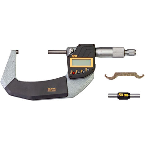 Micromètre extérieur numérique IP65 plage de mesure de 50 à 75 mm résolution 0,001 mm MW Tools DBM50-75