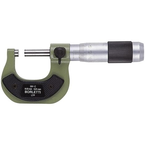 LTF Micrometro centesimale per esterni BORLETTI MELN/1W lettura 0 ÷ 25 mm