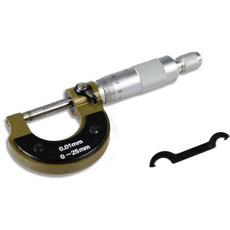 Brynnl 0-25mm micrometro esterno metrico strumento micrometro per meccanista metrico esterno micrometro calibro 